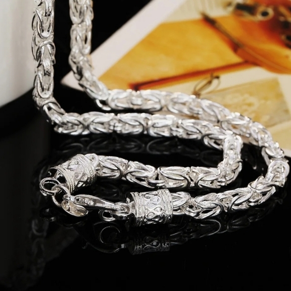 DOTEFFIL 925 Sterling Silver 18 Inch Faucet Chain Necklace - Picture 5 of 11